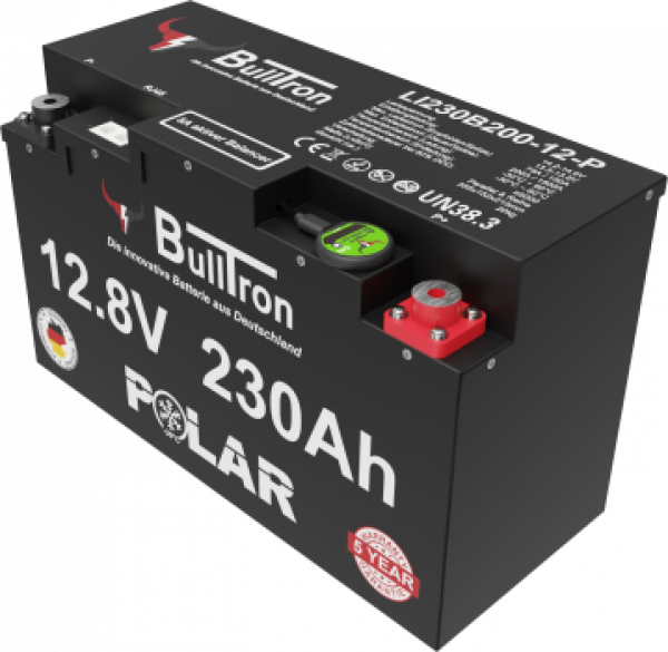 230Ah BullTron Polar LiFePO4 12.8V Akku mit Smart BMS, Bluetooth App und Heizung